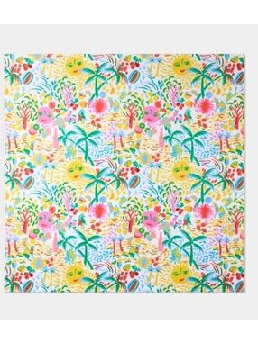 NWT Vacation Reversible Two Person Beach Towel Yellow/Green - Roller Rabbit